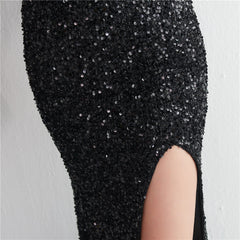 Sequined Split Maxi Dress