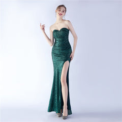 Sequined Sweetheart Maxi Dress