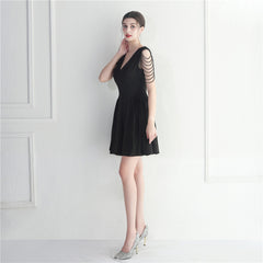 Beaded Rhinestone A-Line Dress