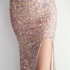 Sequined Split Maxi Dress