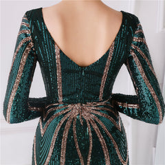 Sequin Fishtail Maxi Dress