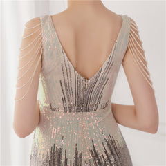 Sequined Fishtail Maxi Dress