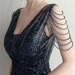 Sequined Fishtail Maxi Dress