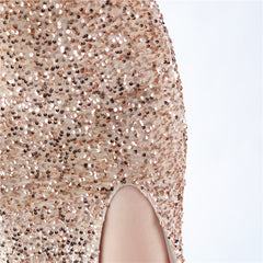 Asymmetric Sequin Maxi Dress