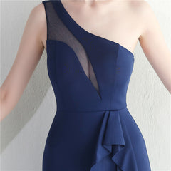 Ruffled One-Shoulder Maxi Dress