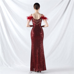 V-Neck Split Maxi Dress