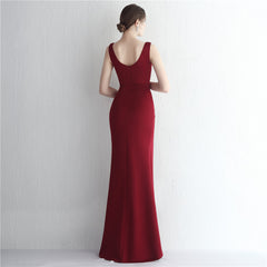 Elegant V-Neck Split Maxi Dress
