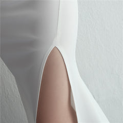 One-Shoulder Asymmetric Split Maxi Dress