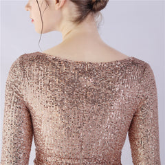 Ostrich Feather Sequin Maxi Dress