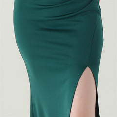 One-Shoulder Beaded Maxi Dress