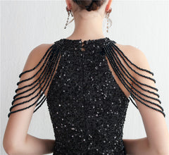 Sequined Split Maxi Dress