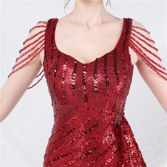 Sequin Split Maxi Dress