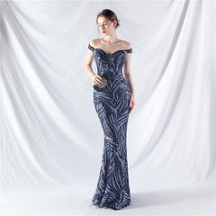 Off-Shoulder Corset Maxi Dress