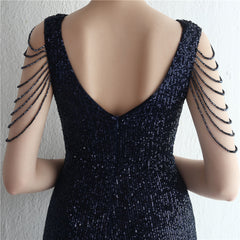 Sequin Fishtail Maxi Dress