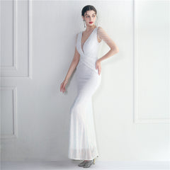 Sequined Fishtail Maxi Dress