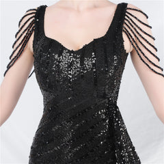 Sequin Split Maxi Dress