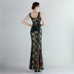 Sequined Split Maxi Dress