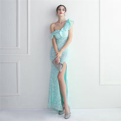 Sequined Fishtail Maxi Dress