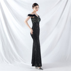 V-Neck Split Maxi Dress