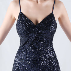 Sequined Ruched Split Maxi Dress