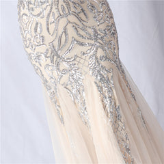 Ostrich Feather Sequined Maxi Dress