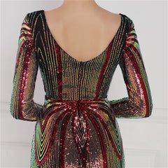 Sequin Fishtail Maxi Dress