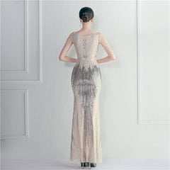 Sequined Fishtail Maxi Dress