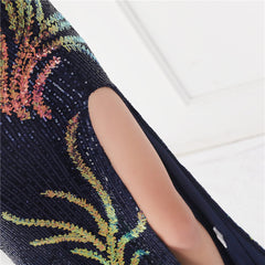 Sequin Fishtail Maxi Dress