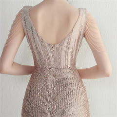 Sequined Fishtail Maxi Dress