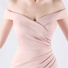 Off-Shoulder Fishtail Maxi Dress