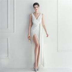 Sequined V-Neck Maxi Dress