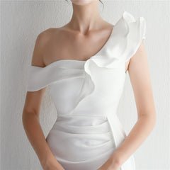 One-Shoulder Ruffle Maxi Dress