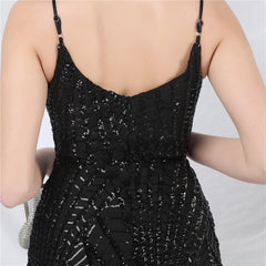 Sequined Split Maxi Dress