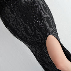 Sequined Fishtail Maxi Dress