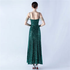 Sequined A-Line Maxi Dress