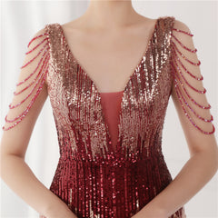 Sequined Fishtail Maxi Dress