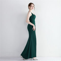 V-Neck Split Fishtail Maxi Dress
