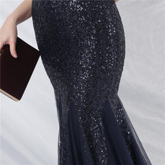 Ostrich Feather Sequined Maxi Dress