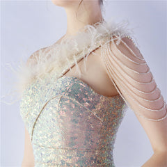 One-Shoulder Sequin Maxi Dress