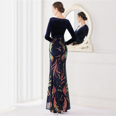 Sequin Fishtail Maxi Dress