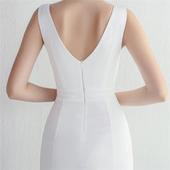 V-Neck Split Fishtail Maxi Dress