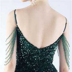 Asymmetric Sequin Maxi Dress