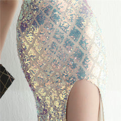 Rhinestone Sequin Maxi Dress