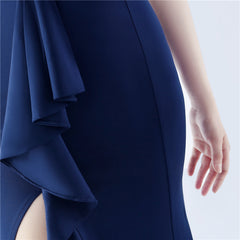 Off-Shoulder Maxi Split Dress