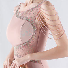 Embroidered Sheer Mesh Maxi Dress