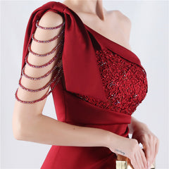 One-Shoulder Asymmetric Maxi Dress