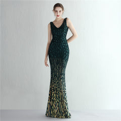 Sequined Fishtail Maxi Dress
