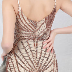 Sequined Split Maxi Dress