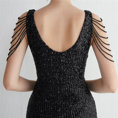 Ombre Sequin Maxi Dress