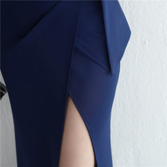 Elegant V-Neck Split Maxi Dress